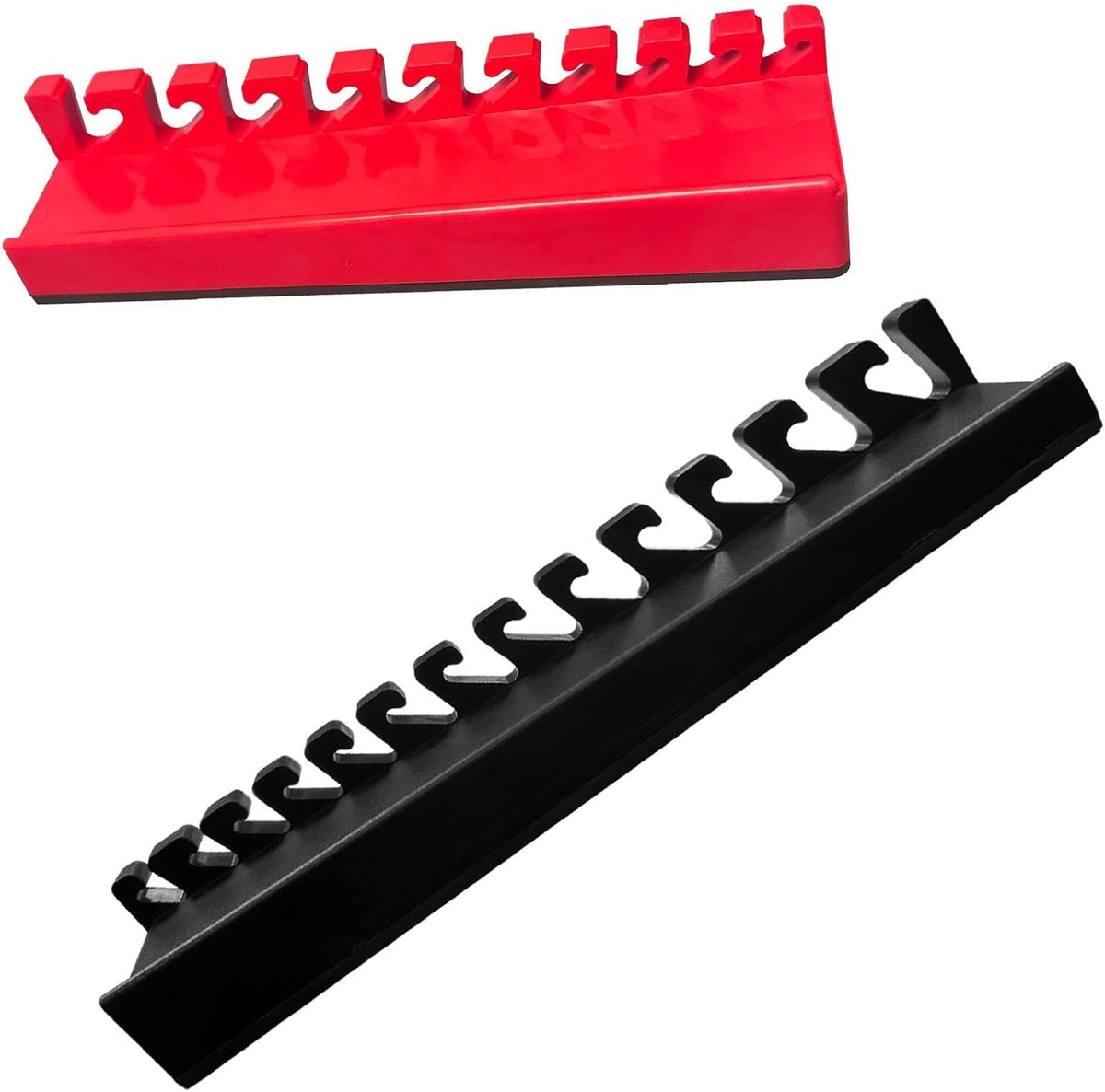  Support De Clé Magnétique Avec Ventouse Puissante Pour 10 à 13 Emplacements, Organiseur D'outils à Main, Rouge Et Noir, Matériau ABS Pour Garage, Atelier, Support Mural Portable Pour Outils à Main