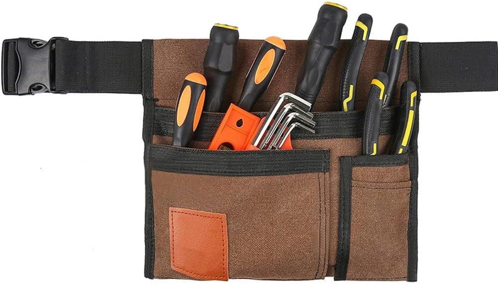  Ceinture Porte-Outils De Jardin En Toile - Pochette À Outils Ajustable À Taille, Tablier Utilitaire Léger Avec Poches Pour Femmes Hommes, Organisateur De Jardinage