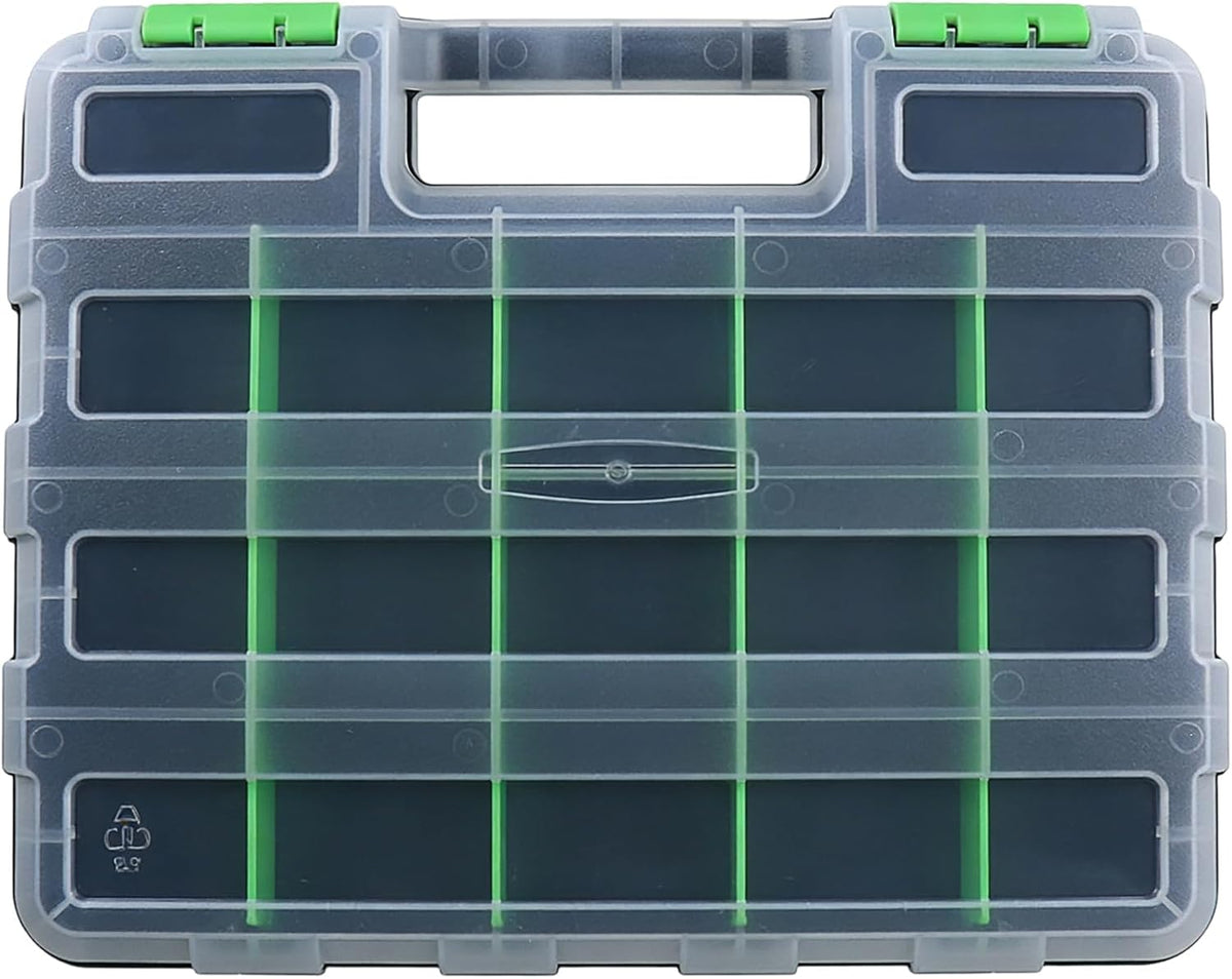 GENERIC Boîte De Rangement Pour Vis, 34 Compartiments, Organiseur De Taille Moyenne Pour Boulons, Clous, Rangement, Boîte à Outils Pour Garage, Atelier, Organiseur Polyvalent Pour Usage Domestique Et