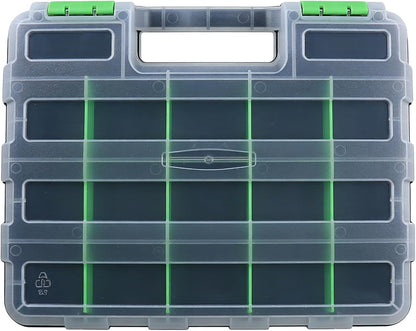 GENERIC Boîte De Rangement Pour Vis, 34 Compartiments, Organiseur De Taille Moyenne Pour Boulons, Clous, Rangement, Boîte à Outils Pour Garage, Atelier, Organiseur Polyvalent Pour Usage Domestique Et
