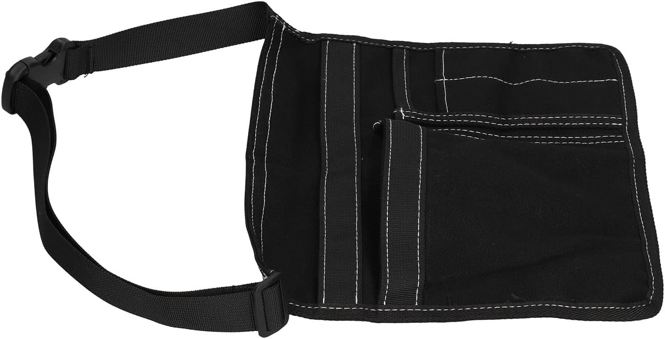 Cocoarm Sac Banane à Outils Pochette à Outils En Tissu Oxford 25 X 27,5 Cm Avec 2 Poches Principales 2 Poches à Boucle Et Ceinture Pour Les Travailleurs De Plein Air De Réparation D'escalade De