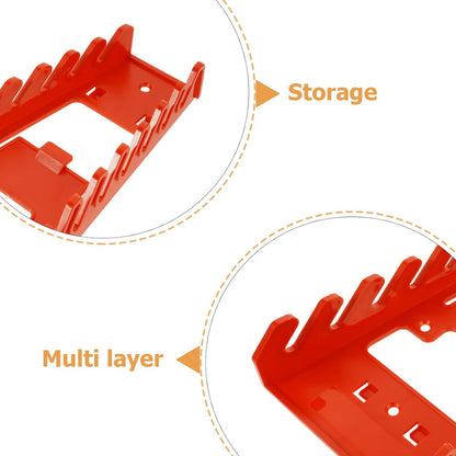  Zerodeko Porte-outils Mural En Plastique Rouge 2pcs Pour Panneau Perforé, Support Multi-couches Pour Rangement Des Outils Garage Et Atelier