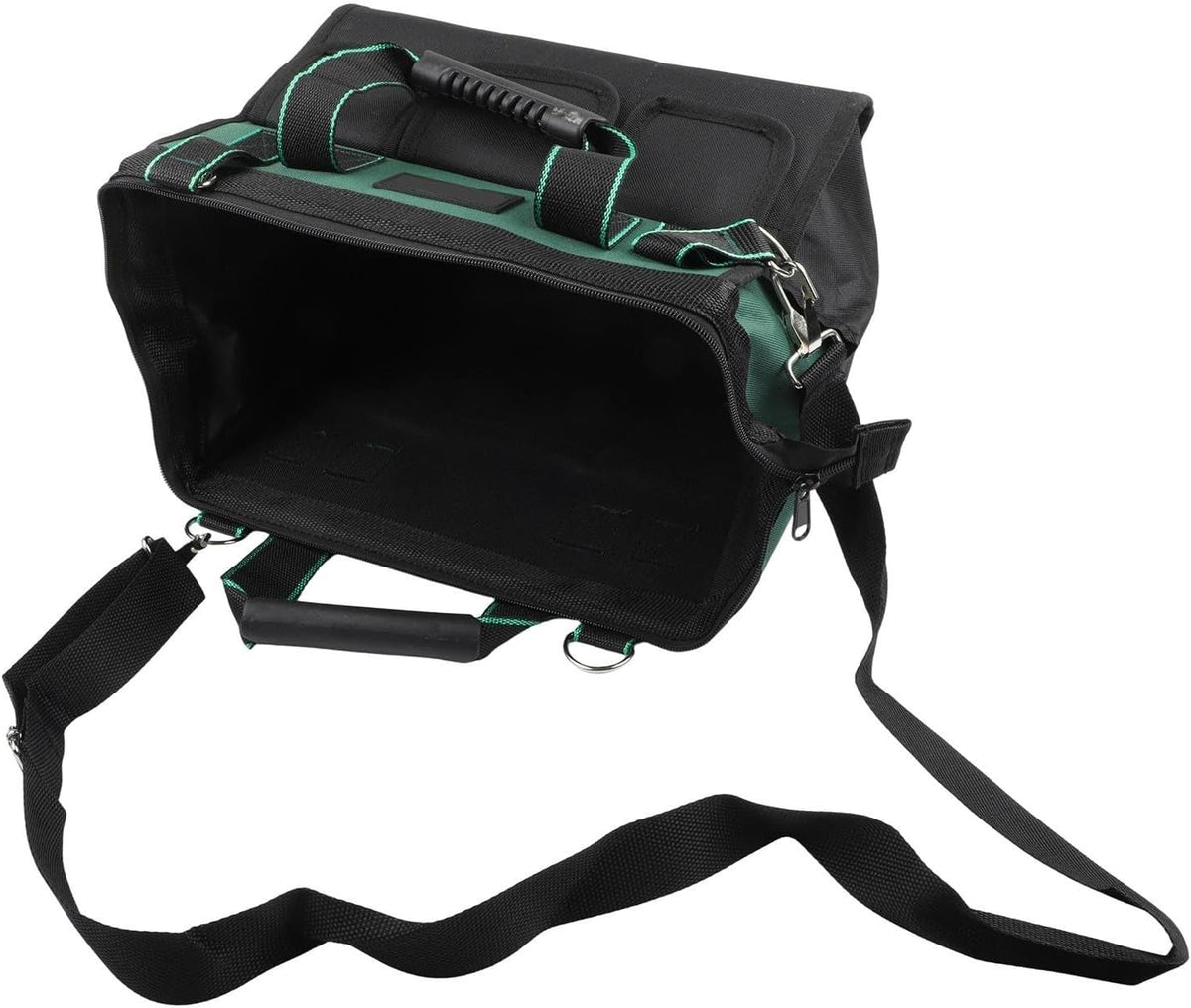  Sac à Outils Robuste Vert De 40,6 Cm Avec Plusieurs Compartiments Et Sangle Rembourrée Pour Un Transport Facile (B)