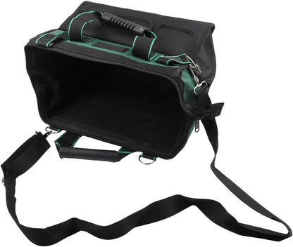  Sac à Outils Robuste Vert De 40,6 Cm Avec Plusieurs Compartiments Et Sangle Rembourrée Pour Un Transport Facile (B)