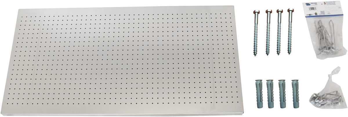  Simon Rack Panneau Mural Perforé Porte Outils, Jeu De 17 Crochets, 900x600 Mm, Galvanisé - Simonwork