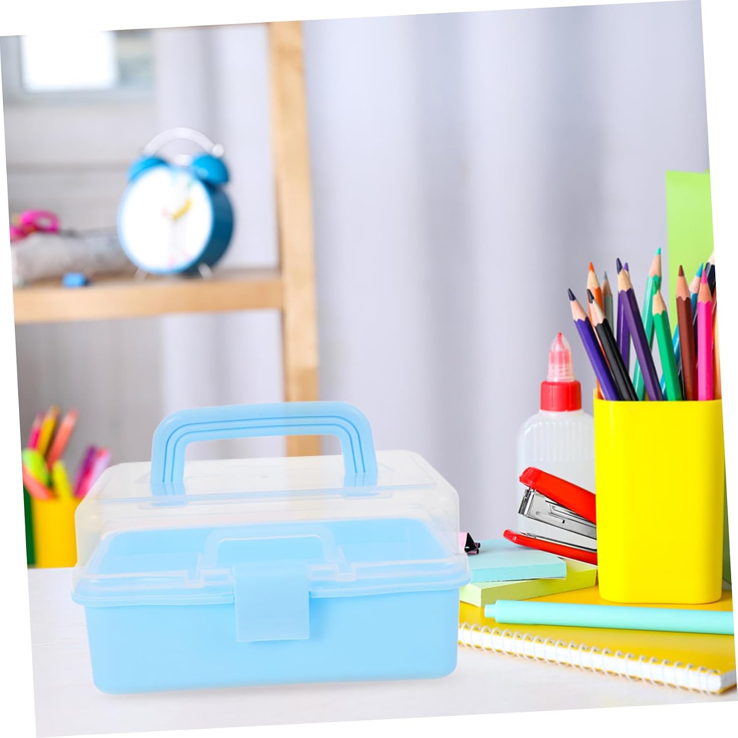  Gatuida Boîte à Outils Plastique à Niveaux Boîte De Rangement Portable Pour Loisirs Créatifs Organisateur De Voyage Pour Maison Et Bureau