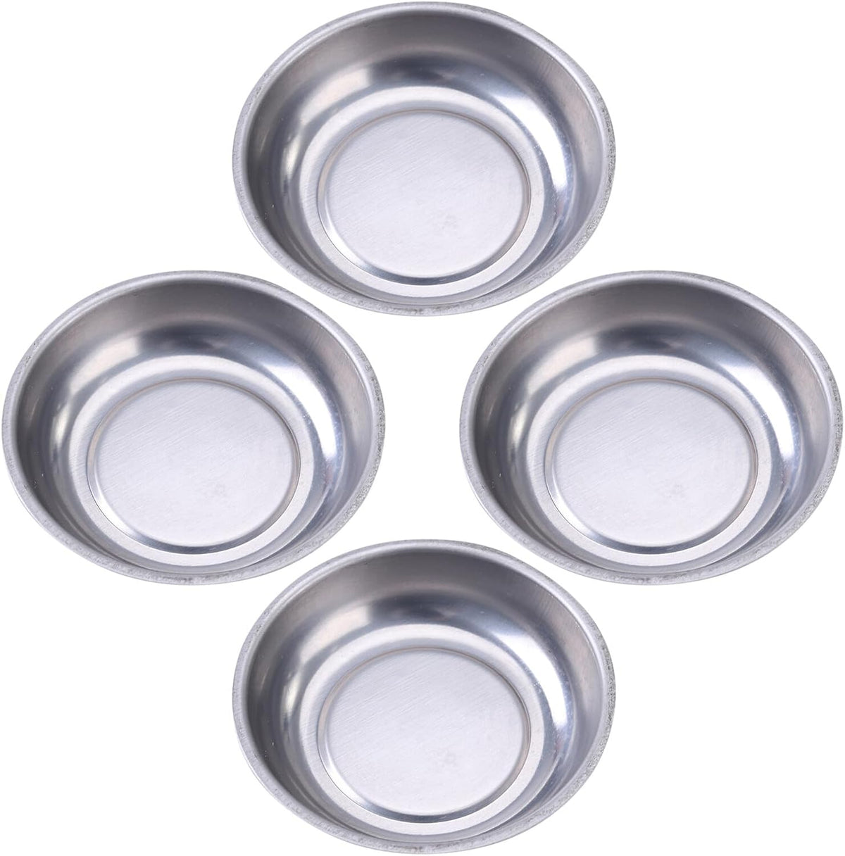  Gatuida Lot De 4 Bols Porte-pièces Magnétiques Ronds En Acier Inoxydable Pour Vis Et Outils, Adhérence Sécurisée Base En Caoutchouc Anti-rayures, Pour Atelier Et Usage Professionnel