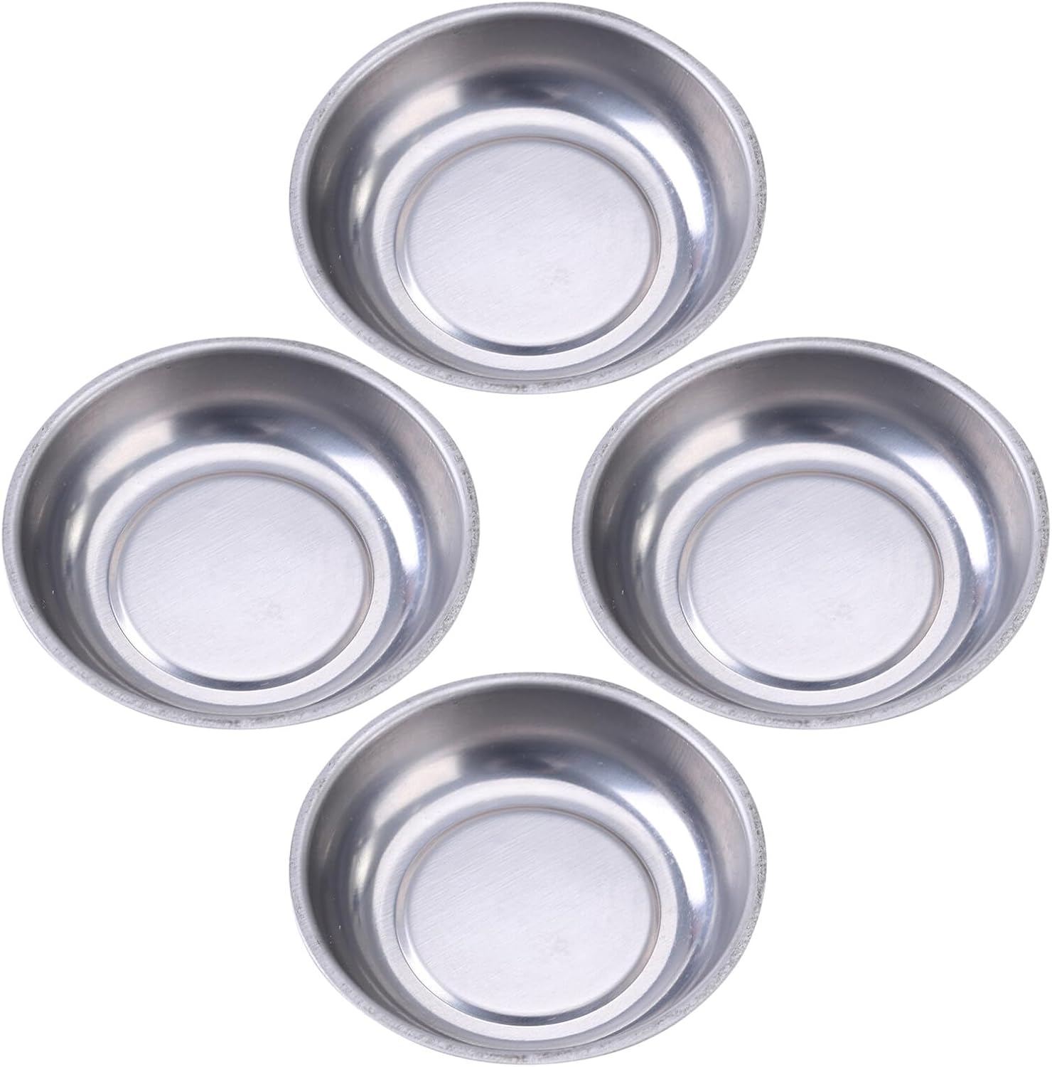  Gatuida Lot De 4 Bols Porte-pièces Magnétiques Ronds En Acier Inoxydable Pour Vis Et Outils, Adhérence Sécurisée Base En Caoutchouc Anti-rayures, Pour Atelier Et Usage Professionnel