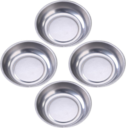 Gatuida Lot De 4 Bols Porte-pièces Magnétiques Ronds En Acier Inoxydable Pour Vis Et Outils, Adhérence Sécurisée Base En Caoutchouc Anti-rayures, Pour Atelier Et Usage Professionnel