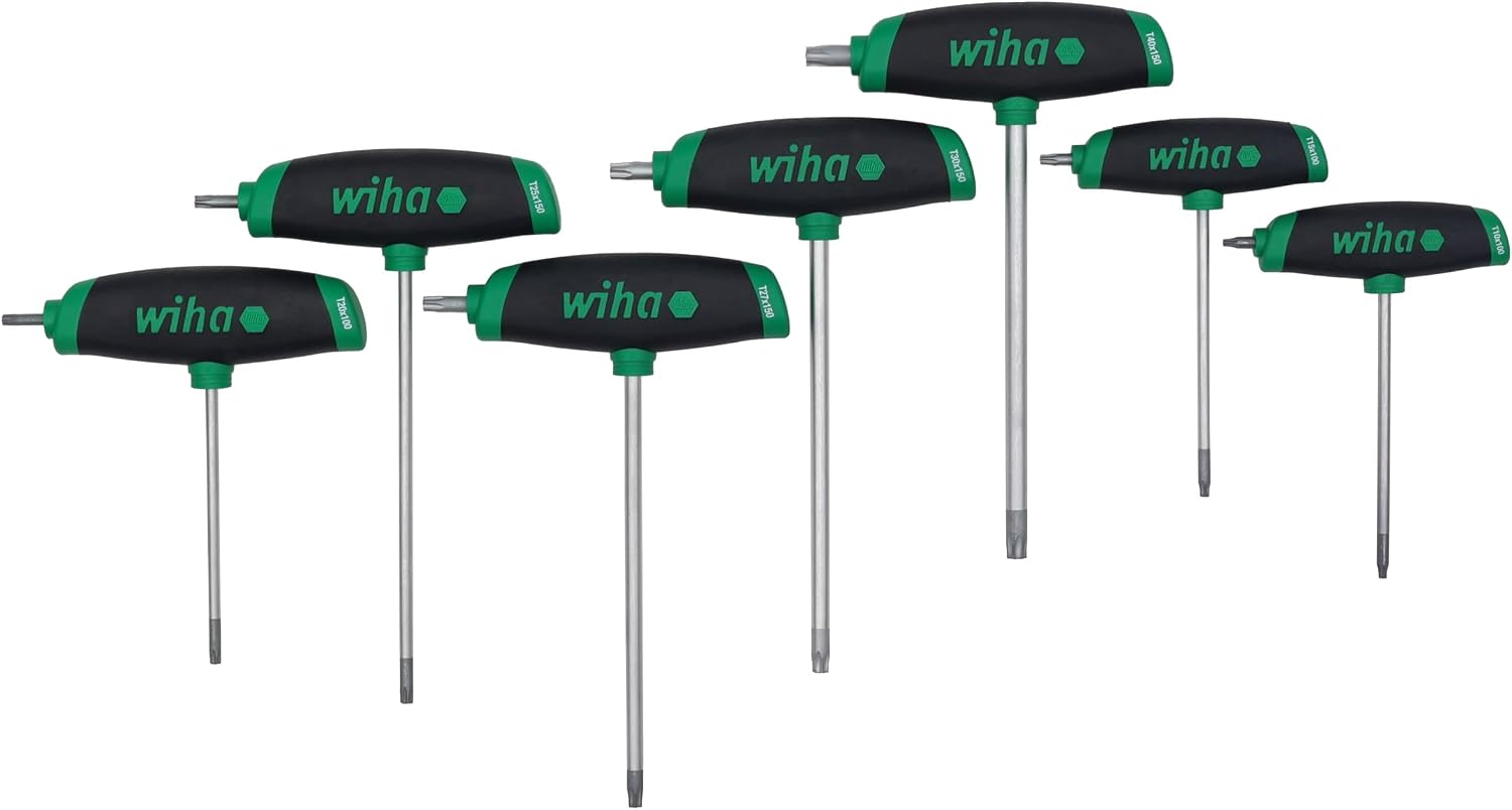  Wiha 36489 Lot De 7 Plateaux SoftGrip Dual Drive Torx Avec Poignée En T