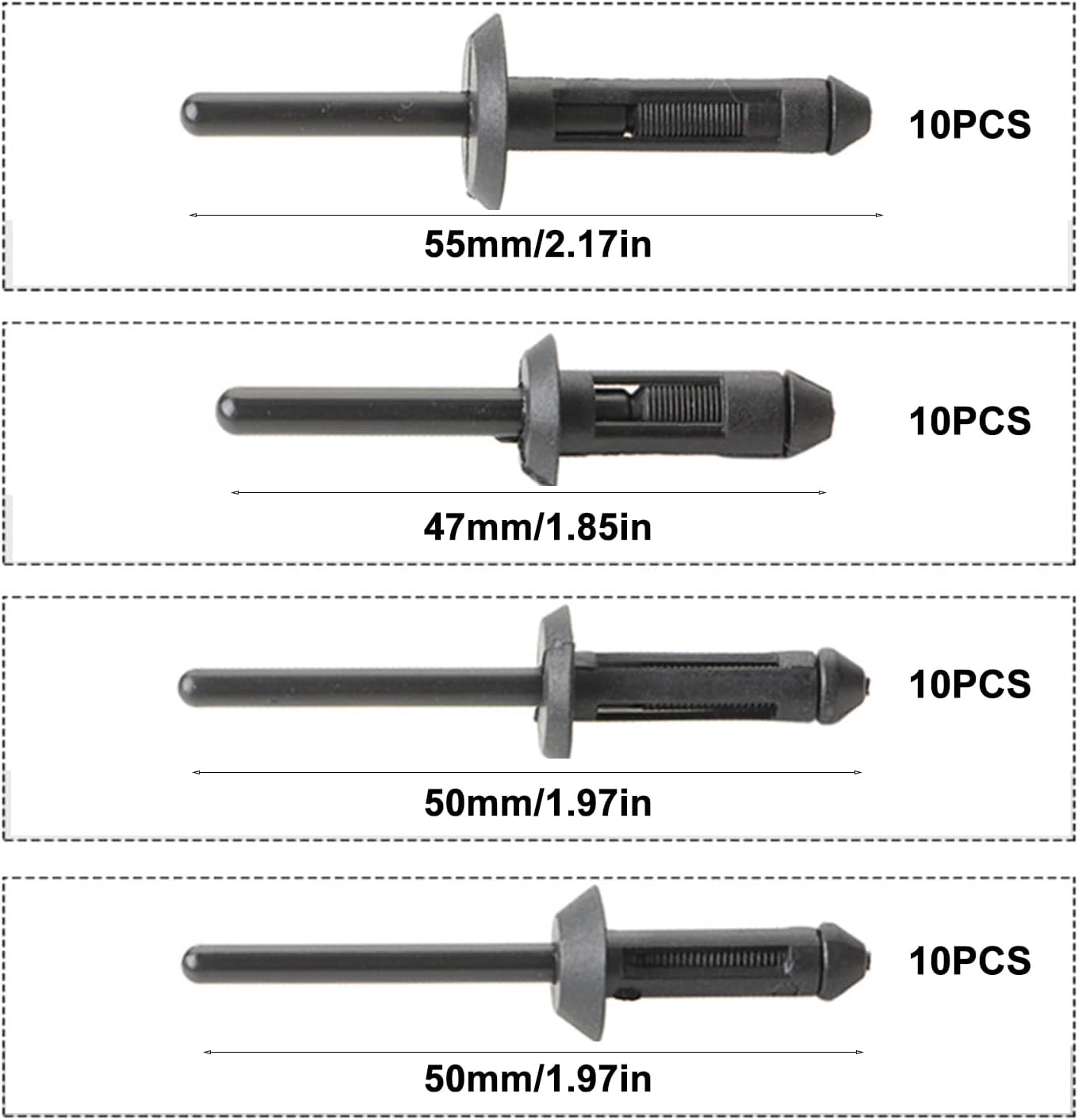  Ensemble D'outils De Rivetage Manuel De Fixation - Plusieurs Tailles Pour Assemblage Automobile Et Meubles