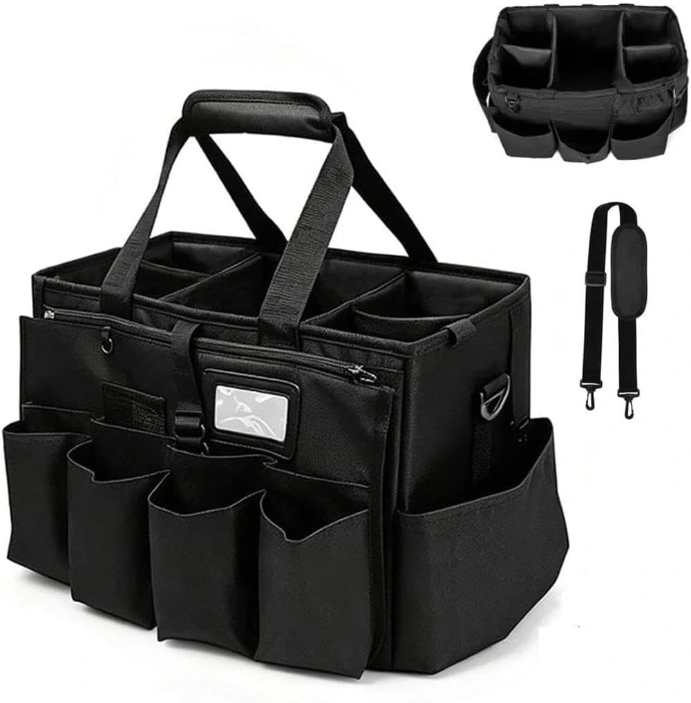  Sac De Nettoyage, Panier De Nettoyage, Rangement Pour Fournitures, Avec Bandoulière Et Poignées, Adapté Pour Les Nettoyeurs Et Ceux Qui Ont Besoin De Transporter Et De Ranger Différents