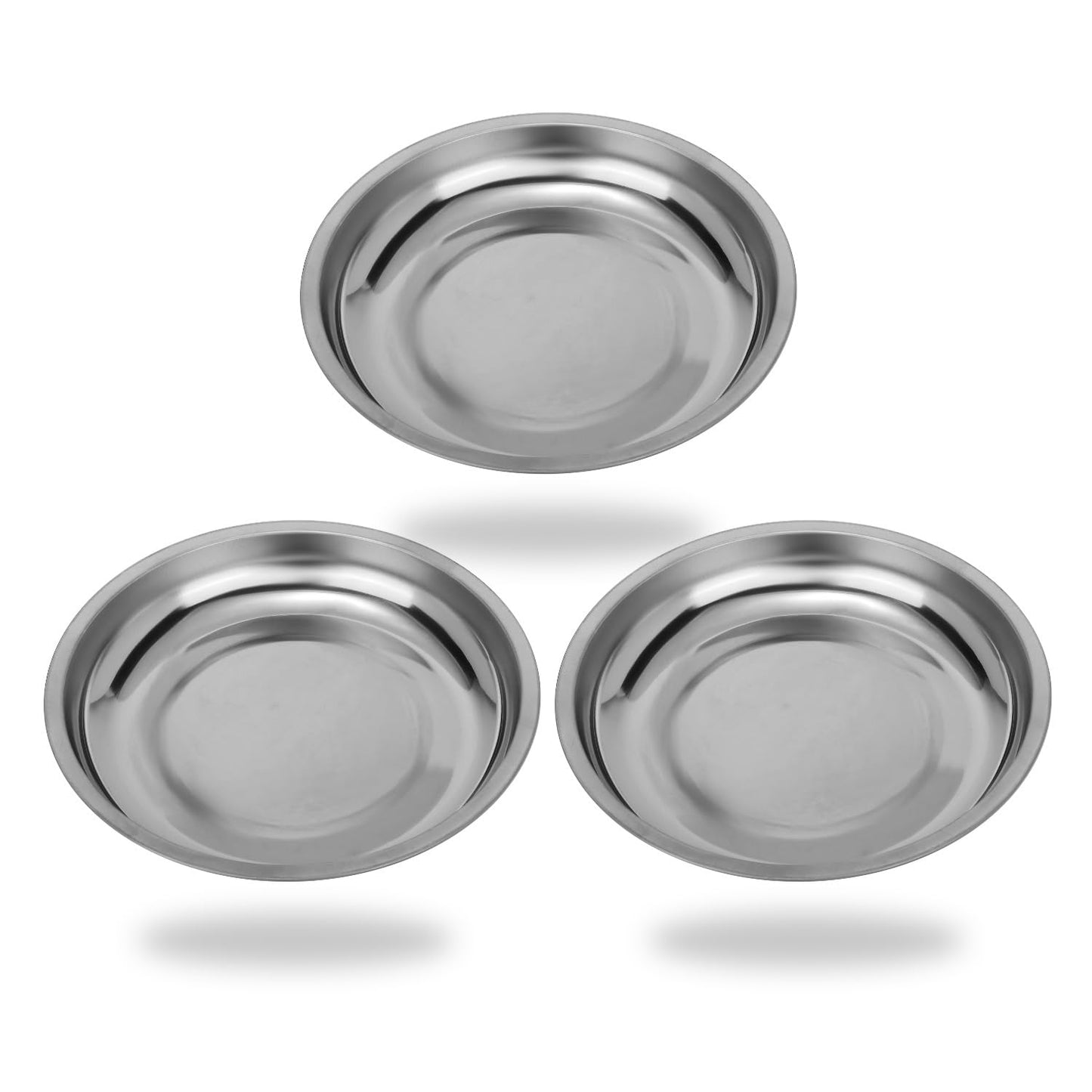  VASTOOLS Lot De 3 Plateaux Magnétiques Ronds De 15,2 Cm En Acier Inoxydable Pour Vis, Douilles, Outils, écrous, Boulons, Accessoires En Métal Ferrugineux