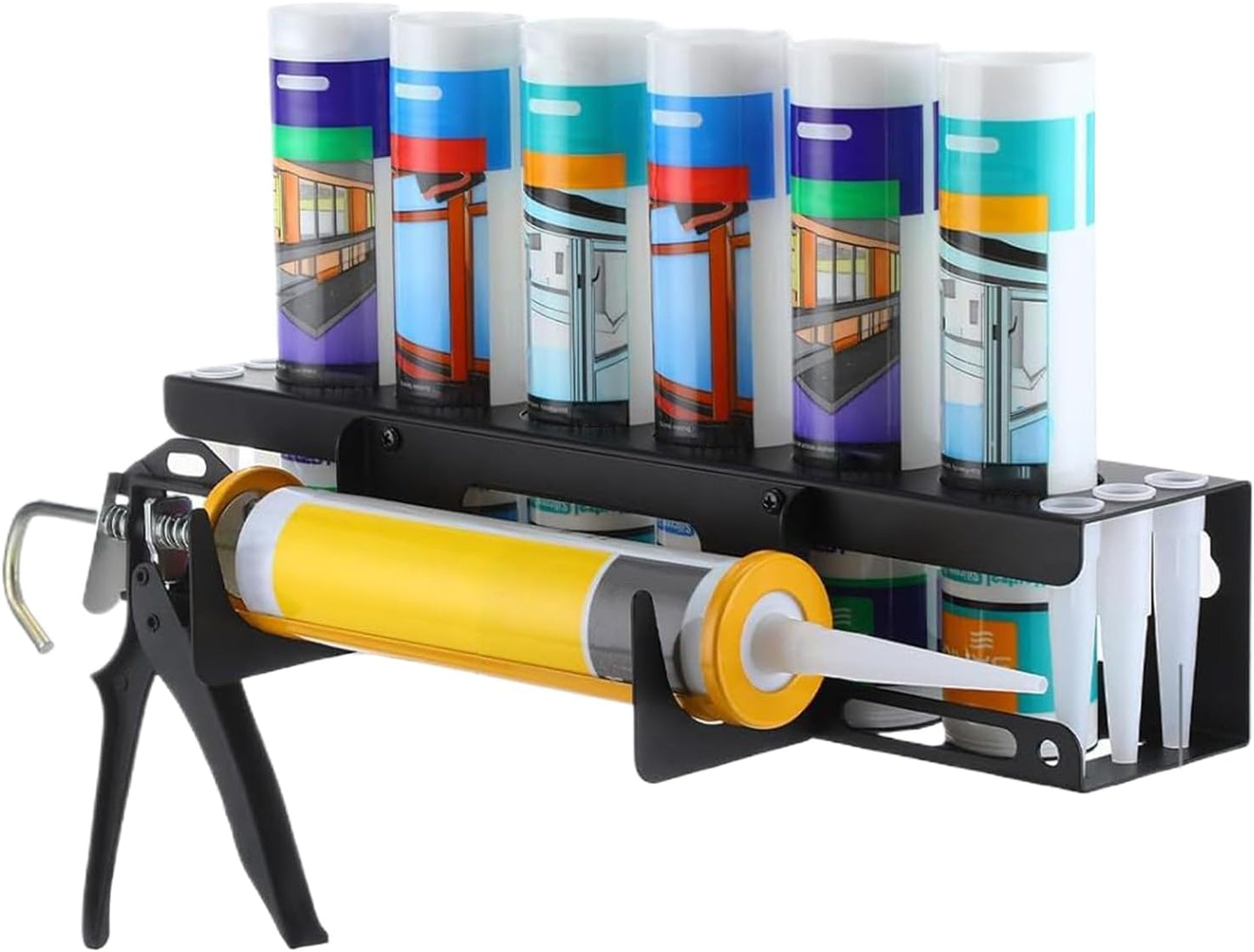 Rangement Pour Embouts De Colle - Support Organisateur Murale Pour Applicateurs De Colle | Rangement Pour Outils De Professionnels En Rénovation Et Maintenance