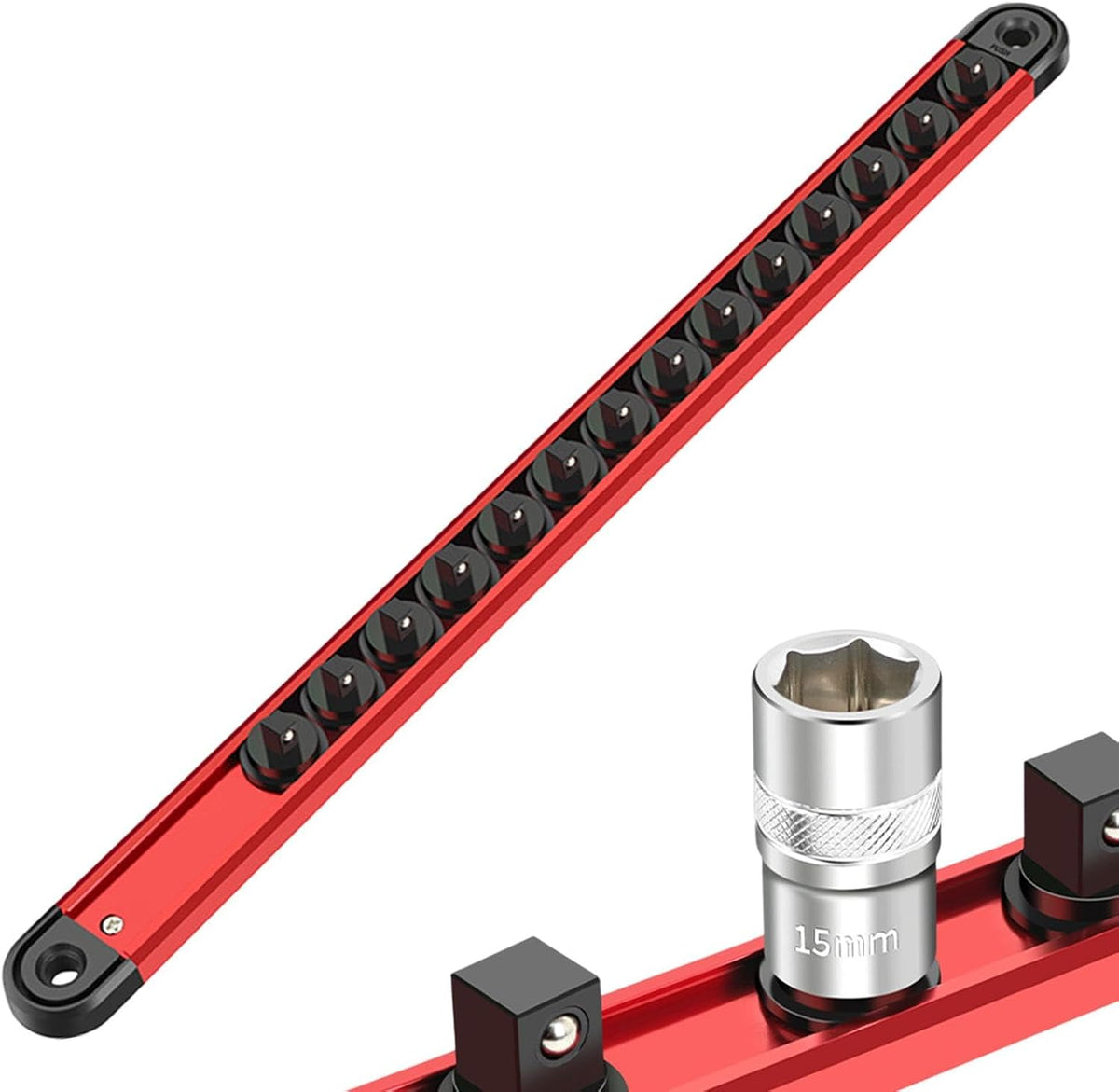 GENERIC Organiseur De Douilles Magnétique En D'aluminium, Boîte à Outils De 40,6 Cm Pour Clés, Tournevis, Outils De Mécanicien