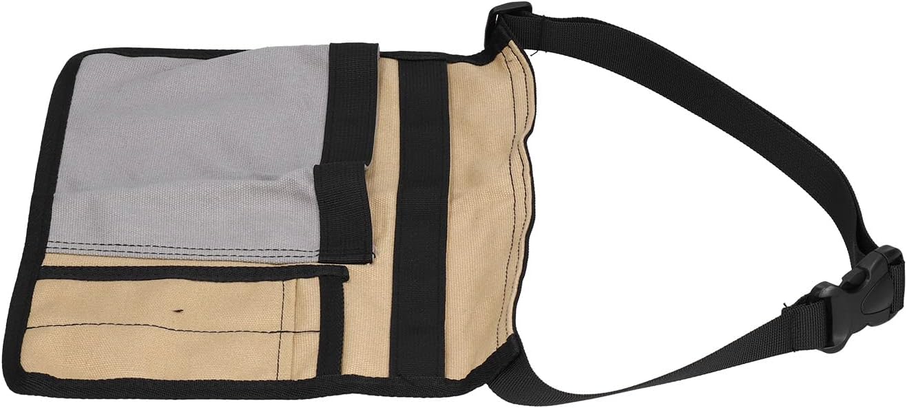  Cocoarm Sac Banane à Outils Pochette à Outils En Tissu Oxford 25 X 27,5 Cm Avec 2 Poches Principales 2 Poches à Boucle Et Ceinture Pour Les Travailleurs De Plein Air De Réparation D'escalade De
