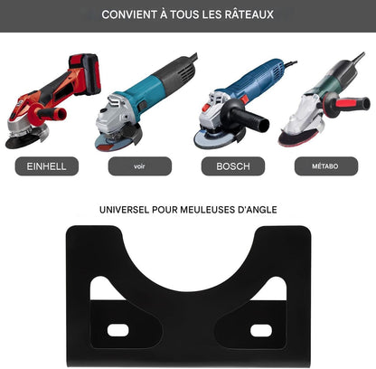  Support Pour La Meuleuse D'Angle | Support De Meuleuse D'Angle Fixation Murale - Organisateur Sécurisé Polyvalent En Fer Pour Outils Électriques Ponceuses Perceuses