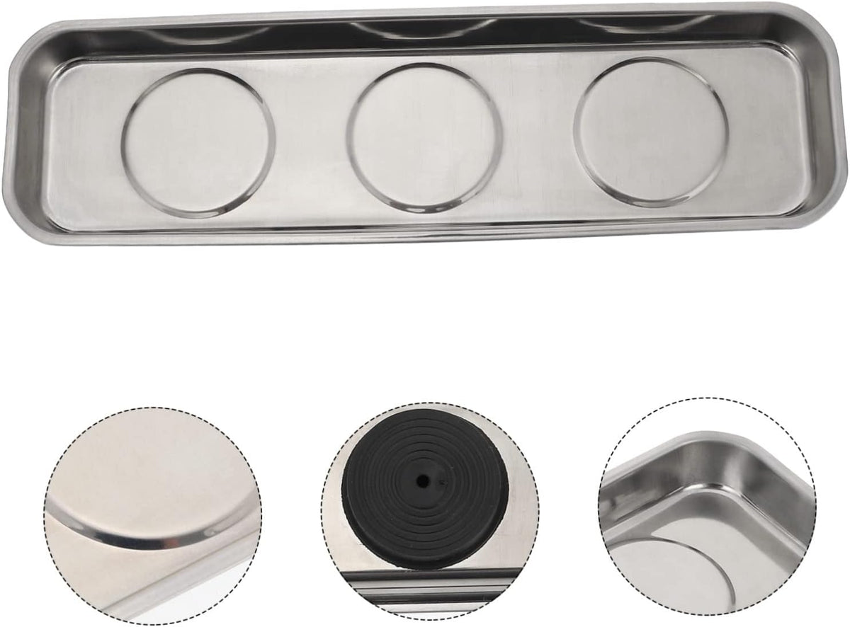  VALICLUD Organisateur Magnétique De Pièces En Acier Inoxydable – Plateau Magnétique Pour Vis Et Écrous – Outil Atelier Garage Mécanique – Usage Professionnel Et Maison