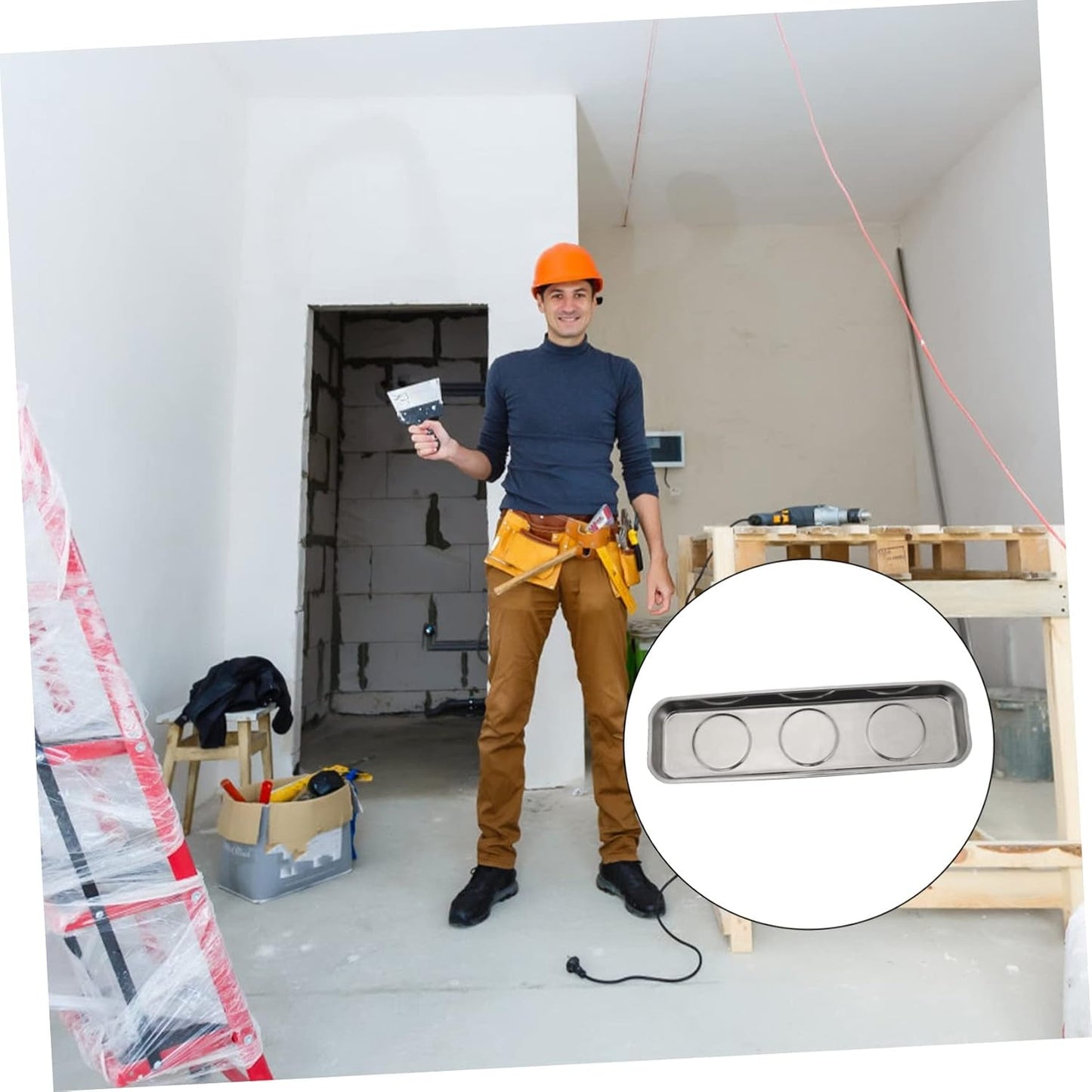  VALICLUD Organisateur Magnétique De Pièces En Acier Inoxydable – Plateau Magnétique Pour Vis Et Écrous – Outil Atelier Garage Mécanique – Usage Professionnel Et Maison