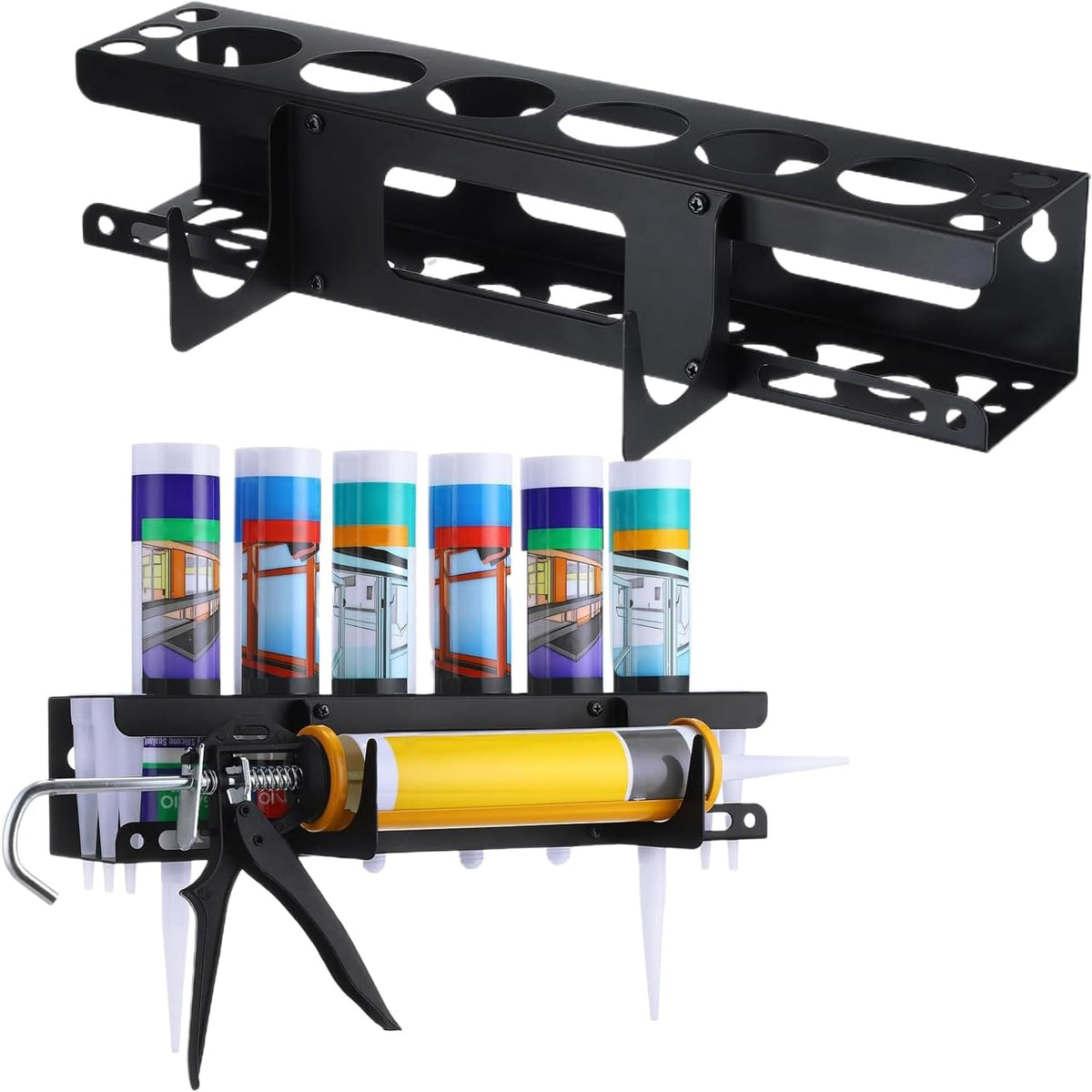 Organisateur Mural Pour Adhésifs En Tube,Organisateur Mural Pour Tubes De Mastic D'Atelier | Rangement Pour Outils De Professionnels En Rénovation Et Maintenance