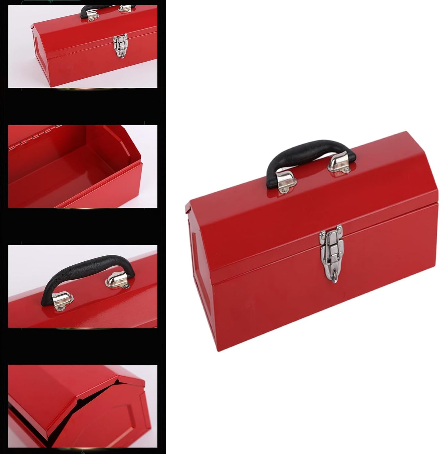  Boîte à Outils Robuste Rouge Avec Poignée Portable Pour Réparation Automobile Et Domestique