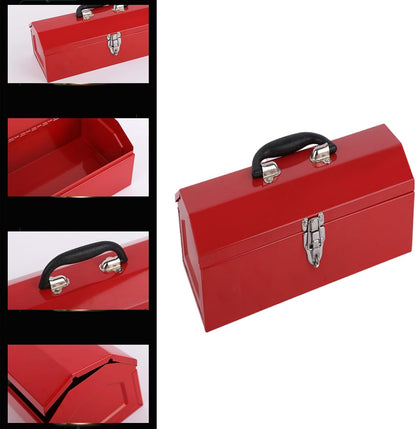  Boîte à Outils Robuste Rouge Avec Poignée Portable Pour Réparation Automobile Et Domestique