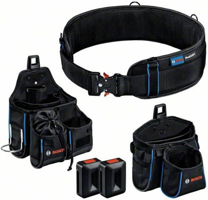 Bosch Professional Set Ceinture Porte-outils ProClick : 1 Ceinture 93 (taille S/M), 1 Sacoche GWT 4, 1 Sacoche GWT 2, 2 Supports ProClick