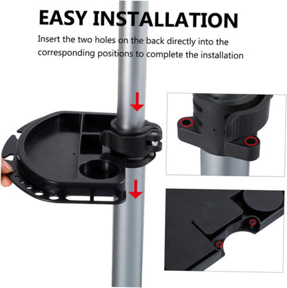  Gatuida Palette De Réparation Vélo 2 Pièces En PC Noir Support Multi-grilles Montable Pour Garage Et Abri, Porte-Outils Pratique Pour Entretien De Vélos De Route Et Plage