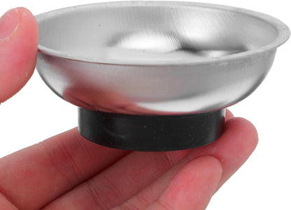  Ciieeo Plateau à Outils Magnétique Rond En Acier Inoxydable Argenté 3pcs Base Magnétique Pour Rangement Facile De Pièces Et Boulons Sur Établi