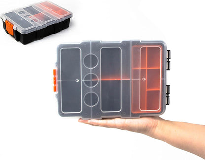  Boîte à Outils Portable Avec Couvercle, Vis, Boîtes De Rangement Pour Petites Pièces Avec Séparateurs Amovibles