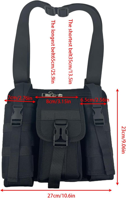  Bandoulière Poitrine Pour Hommes - Sac D'épaule Imperméable,Porte-Outils Pour Travail Électrique | Pour Téléphone Portefeuille Parapluie Bouteille D'eau Voyage Gym Sports Travail École Affaires