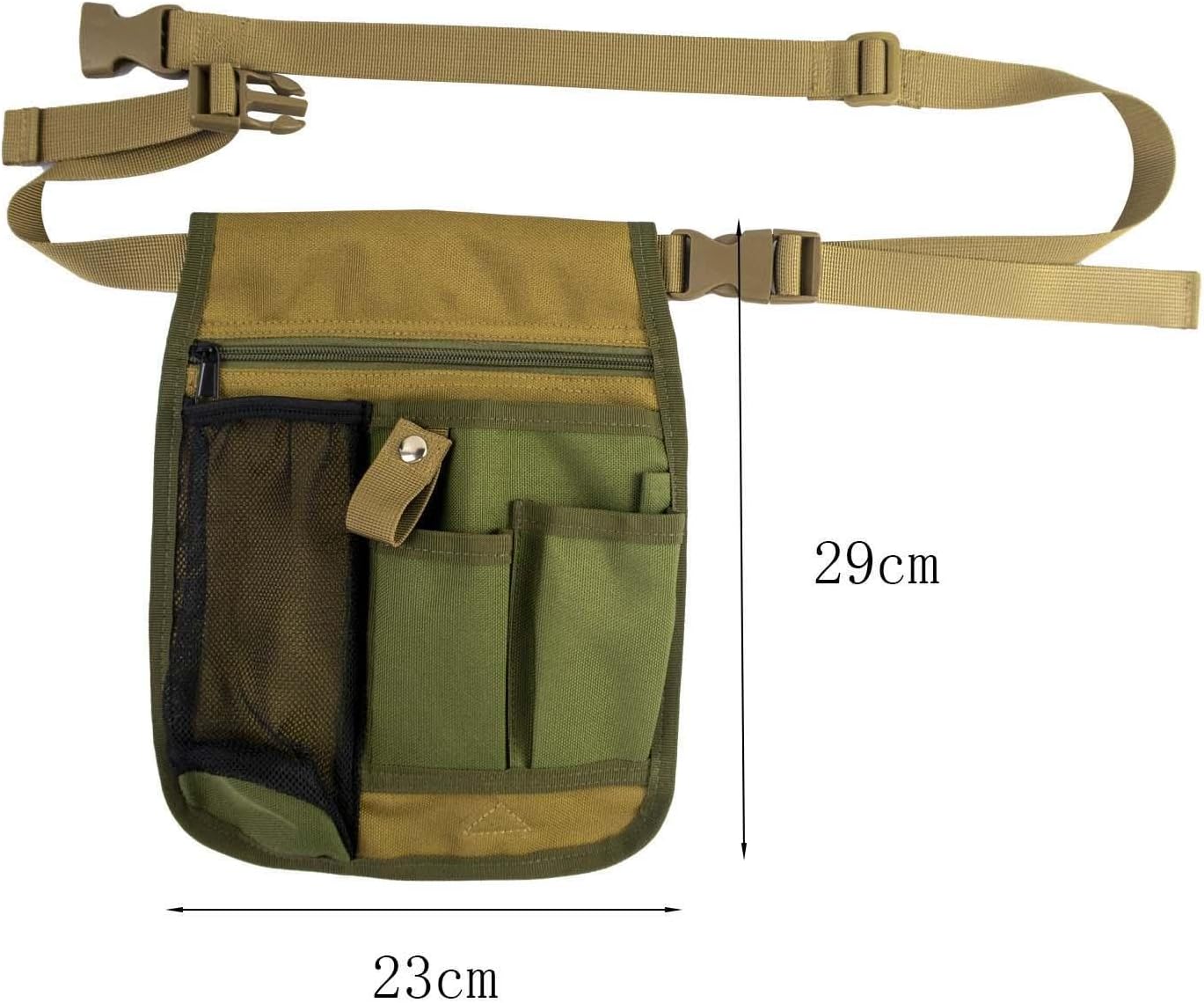  Sacoche à Outils Banane, Pochette à Outils, Jardinage, Ouvrier Du Bâtiment, électricien, Menuisier, Sac De Travail En Tissu Oxford, Vert