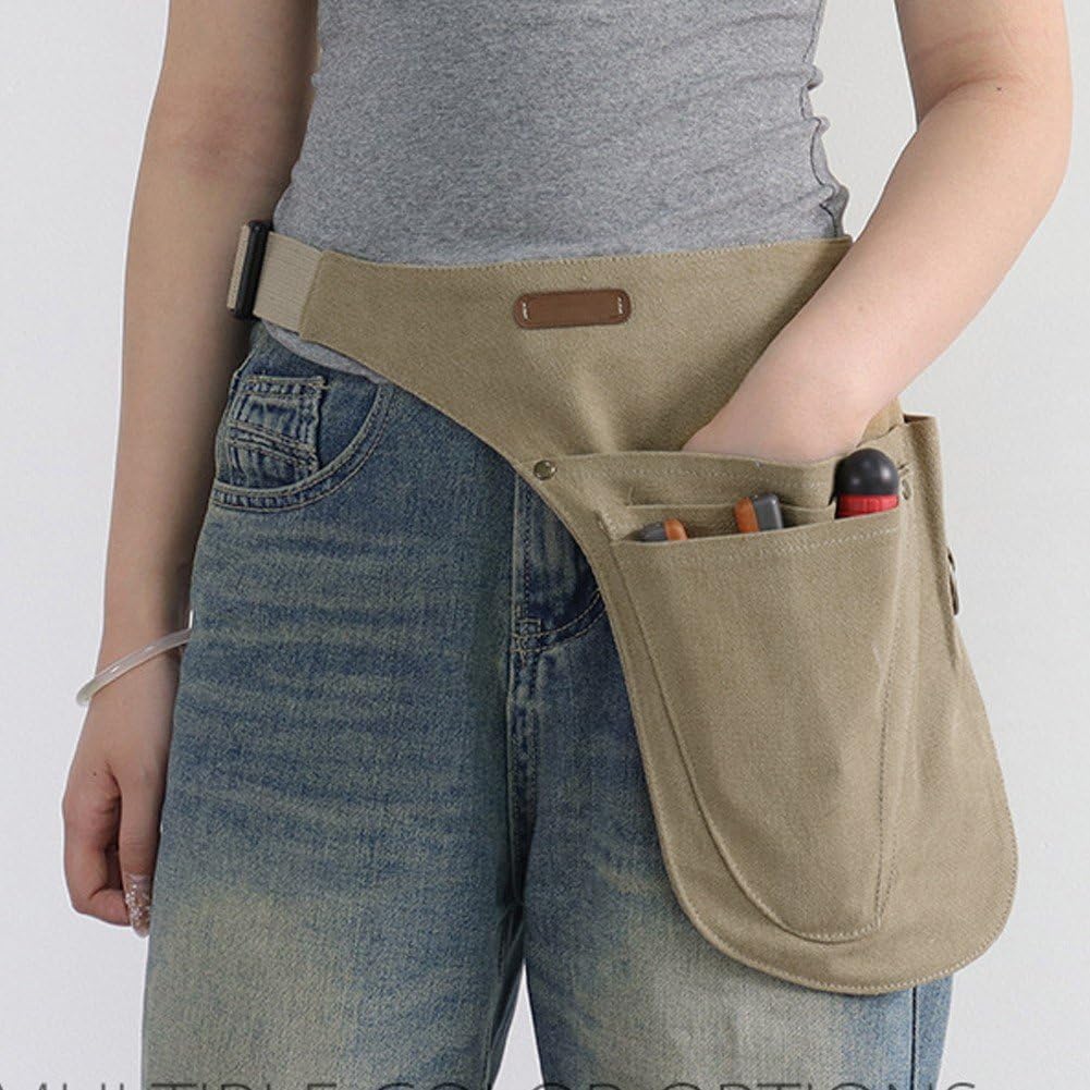  Sacoche Porte-Outils Pour Ceinture, Tablier Porte-Outils Pour Le Jardinage, Les Fleuristes, Le Travail Du Bois, Le Bricolage, Pour Outils à Main, Sac à Outils Avec Ceinture Réglable