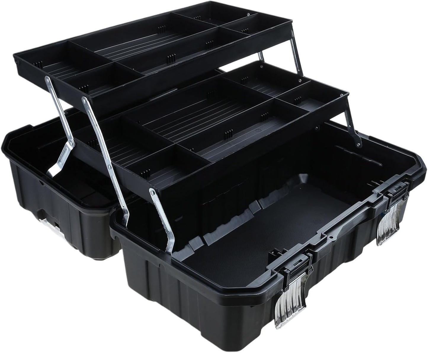 Boîte De Rangement En Métal à Trois Couches - Organisateur Multifonctionnel - Portable - Boîte De Rangement Pour Réparation D'outils à Main