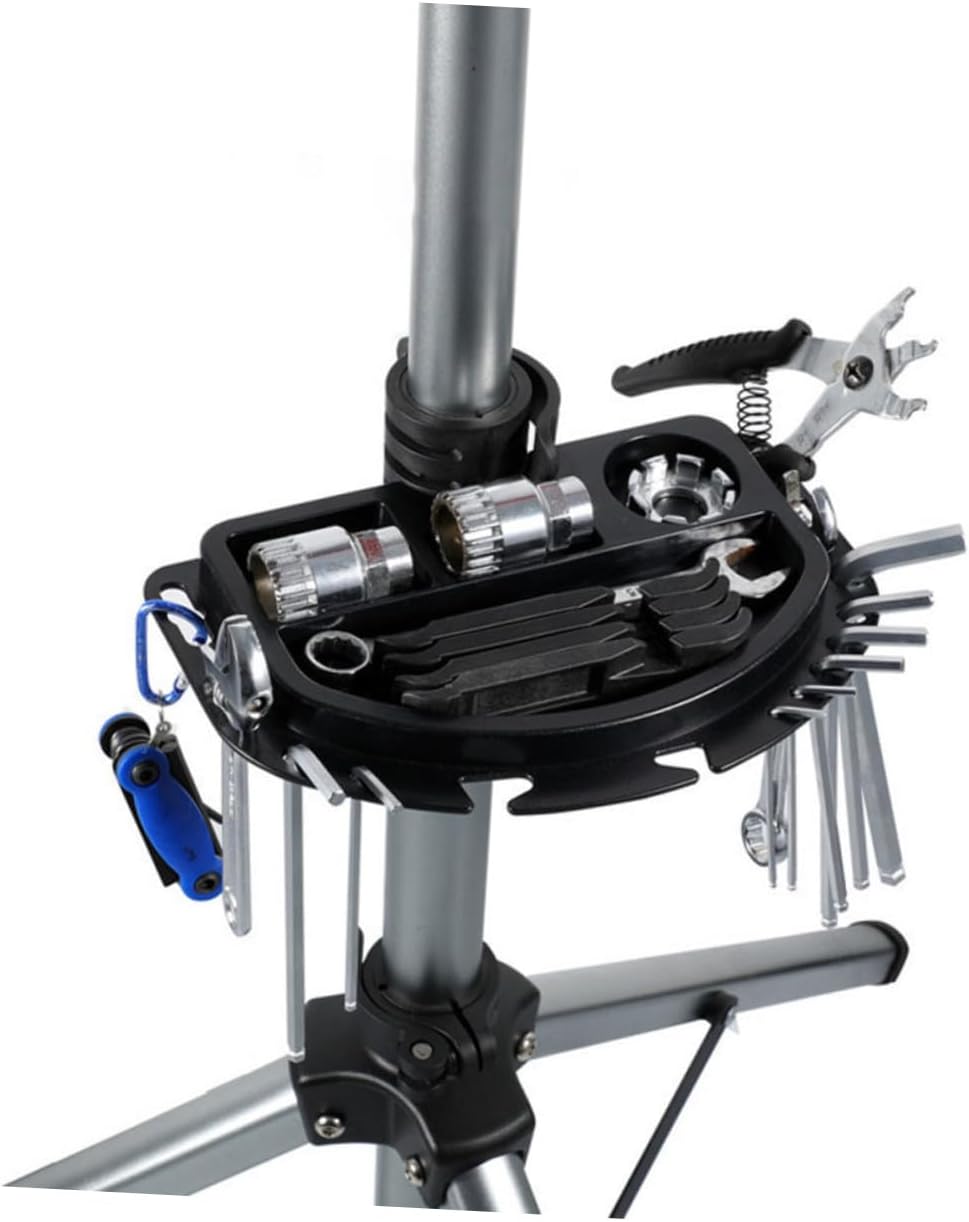  Gatuida Palette De Réparation Vélo 2 Pièces En PC Noir Support Multi-grilles Montable Pour Garage Et Abri, Porte-Outils Pratique Pour Entretien De Vélos De Route Et Plage