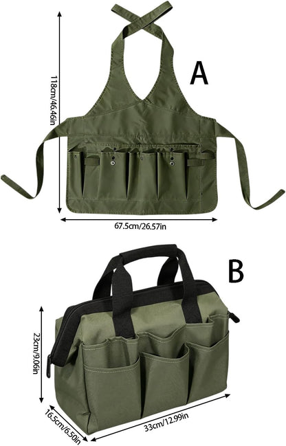  Tablier De Travail Professionnel Pour Jardiniers Et Mécaniciens Grande Capacité Sac Porte-outils Avec Design étanche Organisateurs D'outils Tabliers De Jardinage