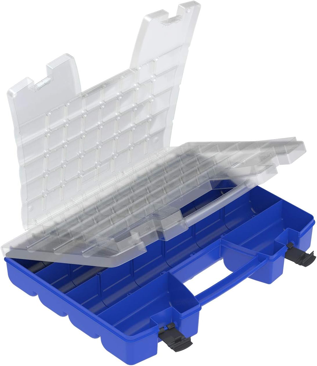  Akro-Mils 06318 Boîte De Rangement Portable à Compartiments Multiples (45,7 X 33 X 10,2 Cm), Bleu