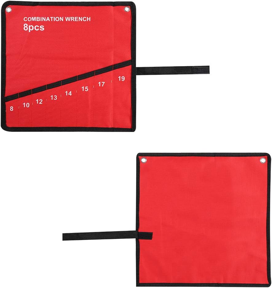  Toile Multi-Poches Enroulable Outils Sac De Rangement Clé Pince Porte-clé Organisateur (8 Bouches)