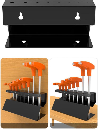  Boîte à Outils, Organisateur De Clés Hexagonales En Acier Inoxydable, Taille Compacte, Support Mural Peu Encombrant, Garage, Atelier, Accessoire De Rangement Robuste Pour Le Salon De La Maison