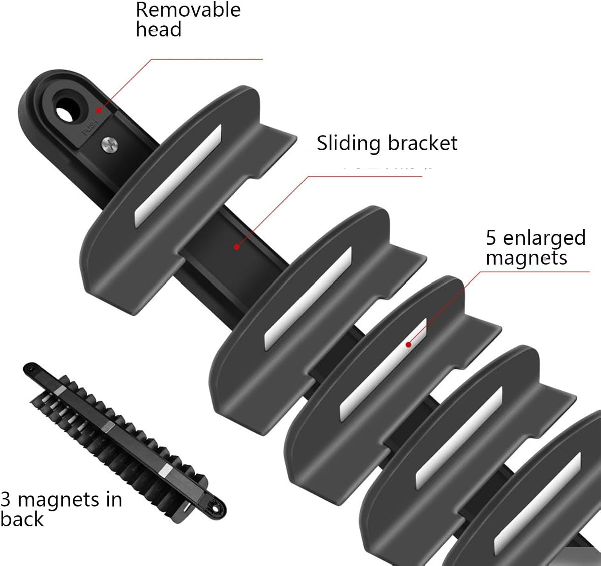  Générique Porte-Clés à Outils - Plateau De Rangement Pour Outils Avec Support Aimanté,Support Réglable Pour Atelier Garage Et