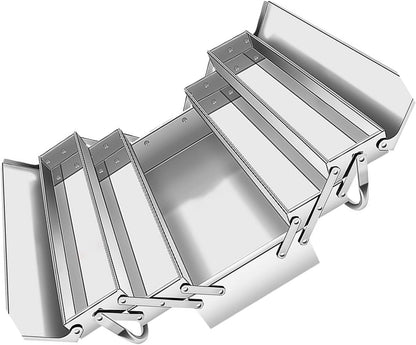  Boîtes À Outils Pliage En Acier Inoxydable Boîte Des Organisateurs Avec Double/Trois Couches Pour Stockage D'outils Efficace Une Portabilité Facile