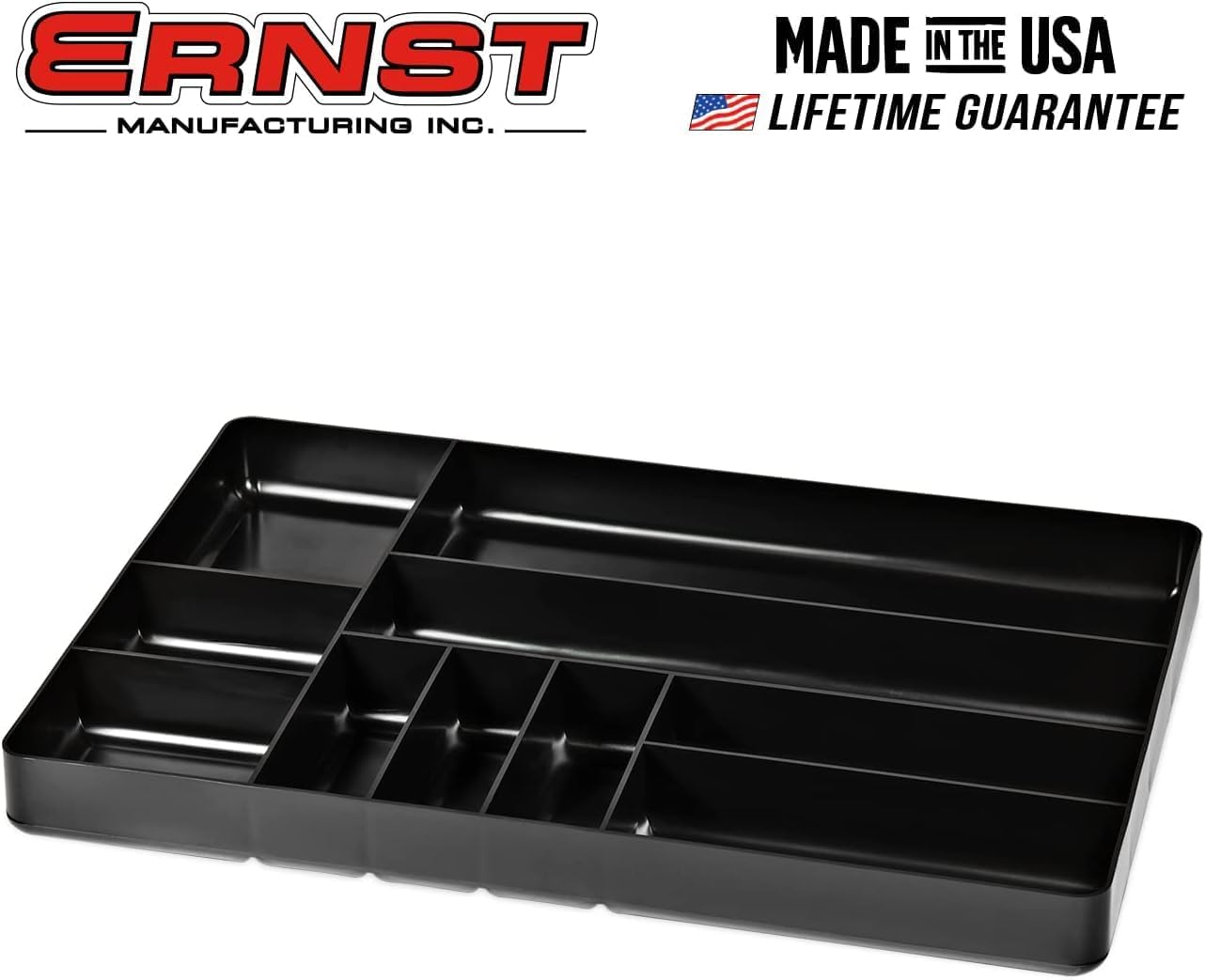 Ernst Manufacturing Lot De 2 Plateaux De 10 Compartiments Pour L'organisation Des Tiroirs De Boîte à Outils – Noir