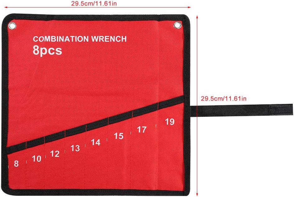  Toile Multi-Poches Enroulable Outils Sac De Rangement Clé Pince Porte-clé Organisateur (8 Bouches)