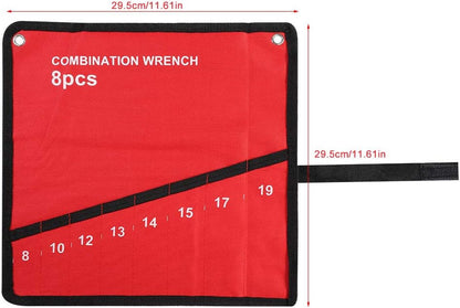  Toile Multi-Poches Enroulable Outils Sac De Rangement Clé Pince Porte-clé Organisateur (8 Bouches)