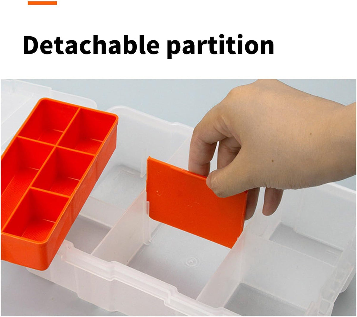  Boîte à Outils Portable Avec Couvercle, Vis, Boîtes De Rangement Pour Petites Pièces Avec Séparateurs Amovibles