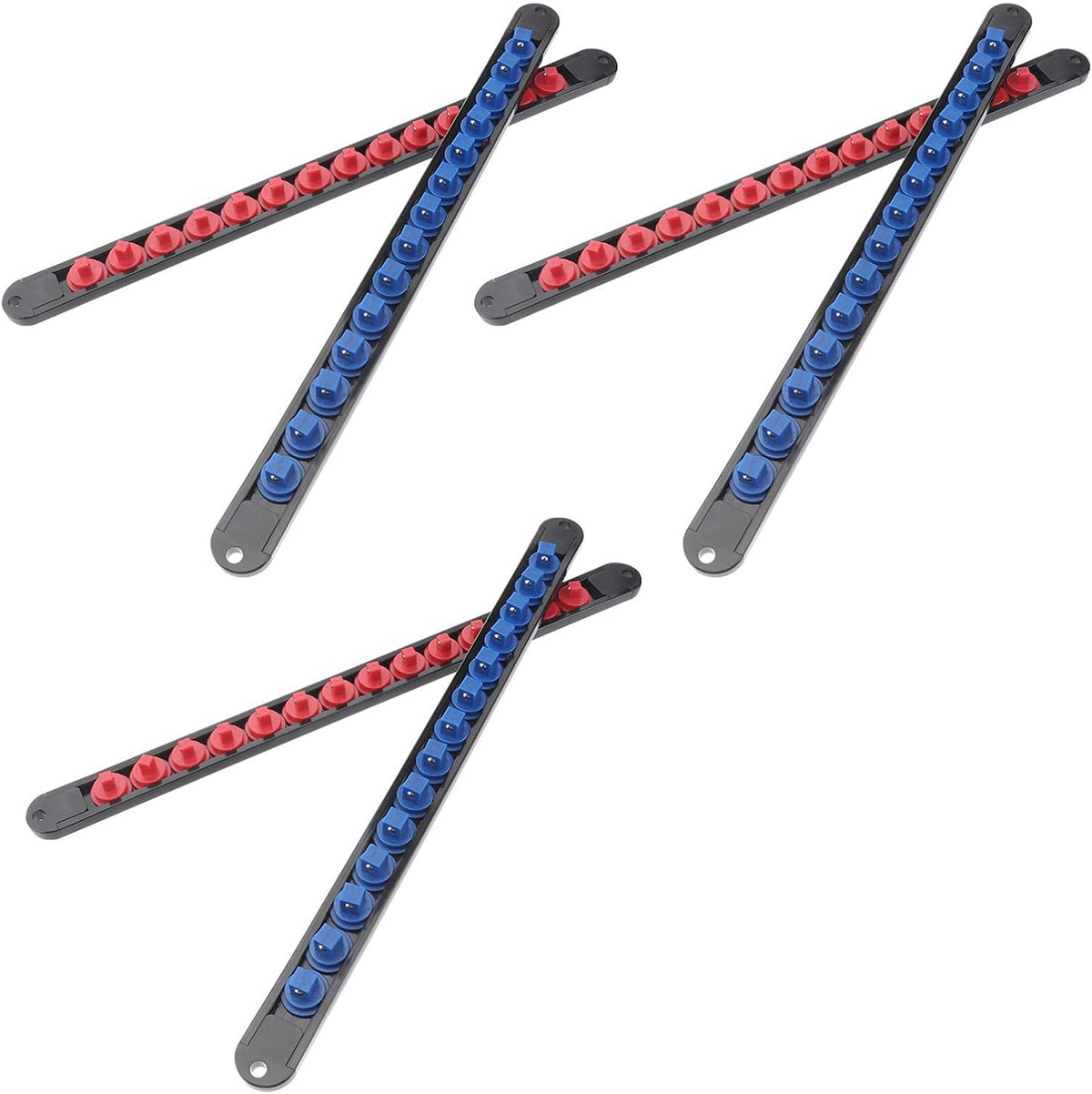  ULTECHNOVO 6pcs Support De Douille En Plastique Multifonctionnel Cadre Rotatif 360° Pour Rangement D'outils, Combinable Librement, Adapté à L'atelier Garage