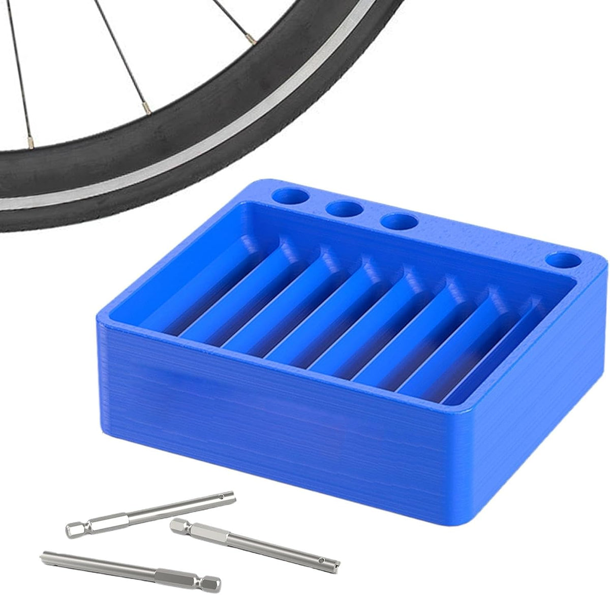 GENERIC Boîte De Rangement Pour Rayons, Porte-capuchons De Rayons Séparés, Organiseur Portable, Boîte à Outils De Tri Rapide, Rangement De Construction De Roues, Idéal Pour Les Accessoires Et L'entretien Des