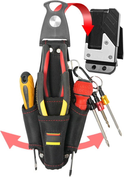 GENERIC Ceinture à Outils D'électricien | Pochette De Rangement De Grande Capacité | Sacs Porte-outils | Pour Bricoleur, Entrepreneur, Mécanicien, Plombier, Menuiserie, Papa