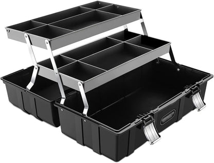 GENERIC Boîte à Outils Organisateur Valise Boîte à Outils Professionnelle Boîte à Outils Pliante à 3 Couches Kit De Réparation De Matériel Garage Matériau Plastique Brillant Boîte à Outils De Rangem