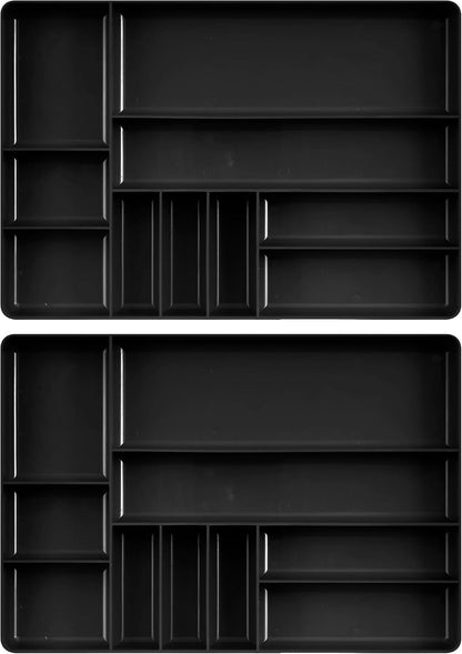  Ernst Manufacturing Lot De 2 Plateaux De 10 Compartiments Pour L'organisation Des Tiroirs De Boîte à Outils – Noir